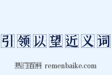 引领以望近义词是什么意思的图片